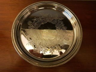 Vintage Small Silver Plated Card Tray Salver