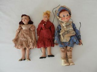Two Rare Madame Alexander Tony Sarg Marionettes Puppets Late 1930 