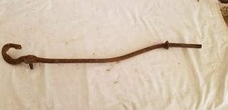 Antique Horse Carriage,  Wagon Blacksmith Forged Iron Chain Hook