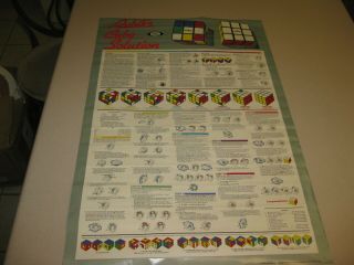 Vintage Rubik’s Cube Solution Poster And Puzzle Poster 1981