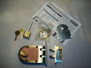 Segal Jimmy - Proof Bronze Brass Security Deadbolt Door Lock Ex Cond