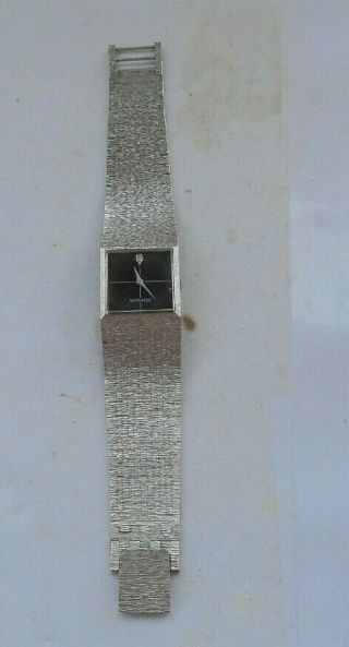 RARE Vintage Wittnauer Silver Tone Watch Wind Up Wristwatch Deco LOOK NR 3