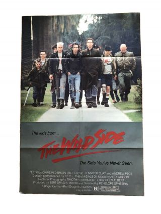 Suburbia / The Wildside / Rebel Streets 1983 Movie Poster 26.  5” X 39.  5” Rare