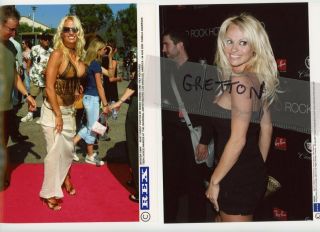 Sexy Busty Pamela Anderson Rare Candids 2 Press Photos 4