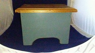 Vintage Wooden Storage Step Stool W/storage Bench Very Sturdy
