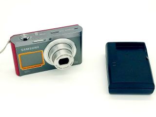 Samsung Dv300f 16.  1 Mp Dual View Smart Hd Camera Rare Red Grey,  Charger