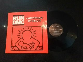 Run Dmc " Christmas In Hollis " Rare Uk 12 " Keith Haring