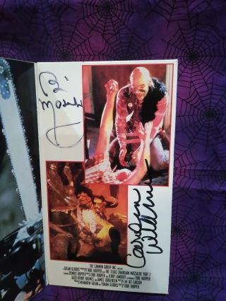 Texas Chainsaw Massacre 2 VHS Signed Horror Digitally Remastered htf oop rare 2