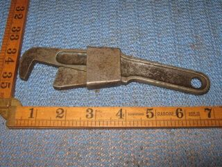 Rare Vintage Unusual Sliding Wedge & Spring Adjustable Spanner Wrench Tool