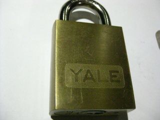 Yale Padlock w/ 2 Keys and Core Key.  High Security.  Removable Core.  Rare 3