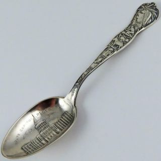 Antique State Capitol Denver Colorado E.  L.  D.  Sterling Silver Souvenir Spoon