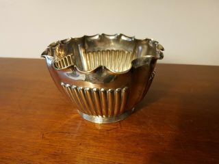 Antique Victorian Silver Plated Sugar Bowl By Elliott Favell & Co Sheffield