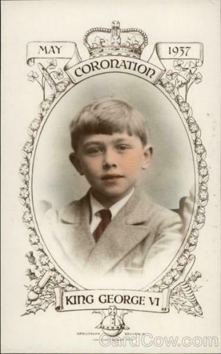 Royalty King George Vi - Coronation - May 1937 Antique Postcard Vintage Post Card