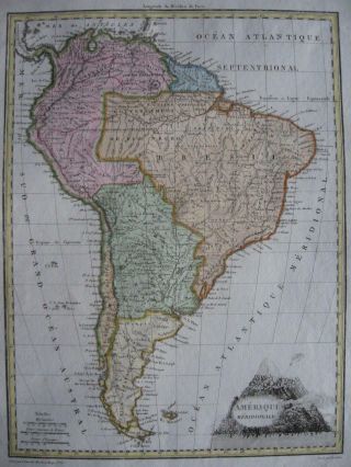1812 Lapie - Map South America