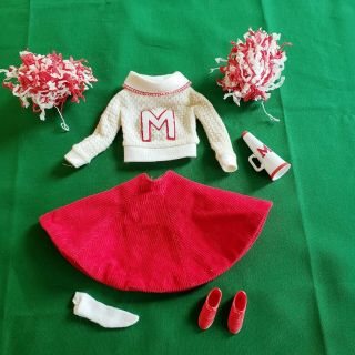 Vintage Barbie/midge Doll Clothes 1964 Cheerleader Near Complete