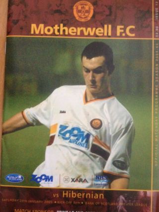Motherwell V Hibernian Hibs 29/1/2005.  " Postponed " Very Rare