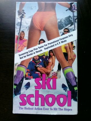 Ski School Oop Vhs 1990 Rare Promotional Screener Dean Cameron Ava Fabian Comedy