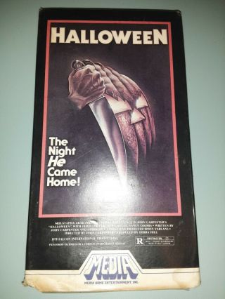 Halloween Vhs 1985 Media Release Tape Rare Oop Horror