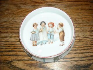 Antique Victorian Childs Dish Or Plate Children Animals German