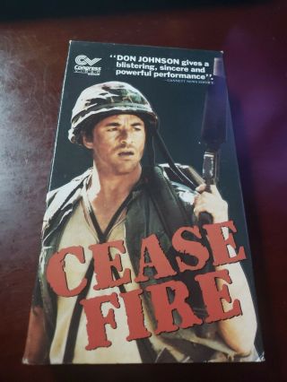 Cease Fire Vhs Rare Congress Vid 1985 Don Johnson As Unhinged Vietnam Vet