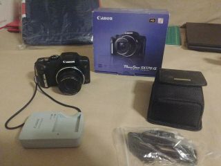 Canon Powershot Sx170 Is 16.  0mp Digital Camera - Black.  Body Only.  Rarely