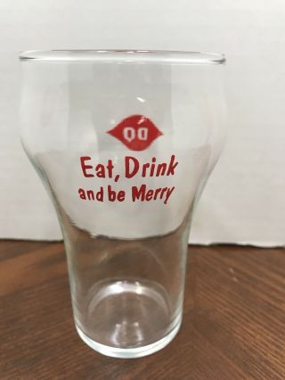 VIntage Dairy Queen SOda FLoat Glass EAT DRINK AND BE MERRY 