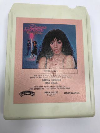 Donna Summer Bad Girls Vintage Rare 8 Track Tape Htf