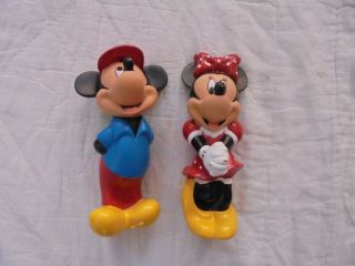 Rare Vintage Mickey Mouse And Minnie Mouse Figures - 6 Inches - Sharp