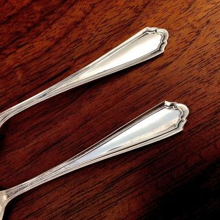 Watson Co.  2 Sterling Silver Demitasse Spoons: John Alden,  1911