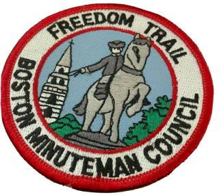 Rare Vintage Freedom Trail Boston Minuteman Council Boy Scout Bsa Badge Patch