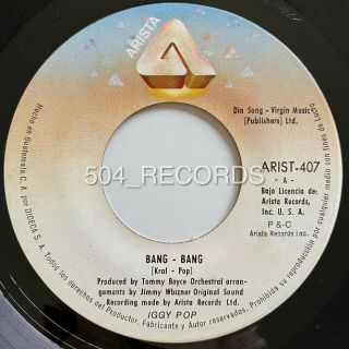 Iggy Pop • Bang Bang / Sea Of Love • Ultra Rare 45 • Guatemala Press