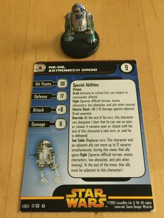 R2 - D2 Astromech Droid Star Wars Miniatures Revenge Of The Sith 17 Very Rare