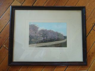 Vintage Signed Wallace Nutting Hand Tinted Print 