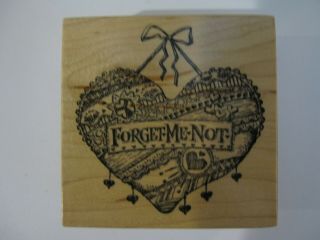 Forget Me Not Wood - Mount Rubber Stamp - Psx G - 251 Rare