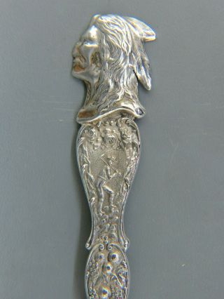 Great California Sterling Souvenir Spoon Indian on Handle 1904 2