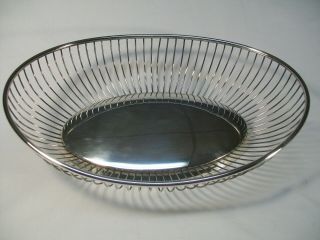Vintage Gorham Silver Plate 11 1/4 " Oval Bread/fruit Basket Excl