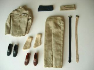 Vintage Ken Army Air Force Military Uniform - Shirt Pants Belts Hats Shoes Socks