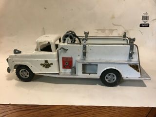 Vintage 1959 Tonka Pumper Fire Truck Rare White 5 With Hose