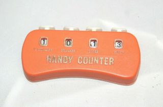 Vintage Rare Orange Handy Counter Brand - Hong Kong Hand Held Money Counter