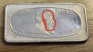 Rare Vintage Silver Bar 1oz With Hidden Naked Girl (1ozt.  999) Great Lakes