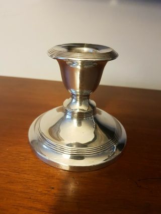 Antique Solid Silver Candlestick - Chester 1909
