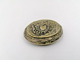 Antique Pill Box Powder Compact Mirror Made In France Women Accessories