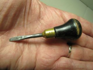 Vintage Antique Winchester Trademark Usa Made Small Wood Handle Screwdriver
