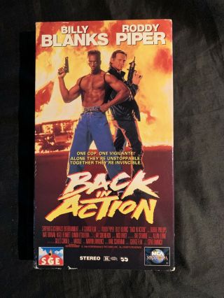Back In Action Vhs 1994 Roddy Piper Billy Blanks Rare Action Rare Oop