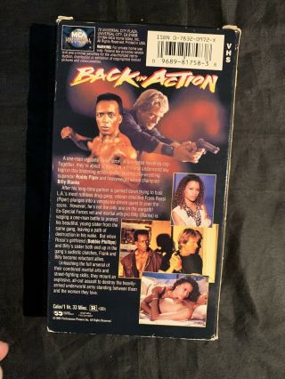 Back in Action VHS 1994 Roddy Piper Billy Blanks Rare Action Rare OOP 2