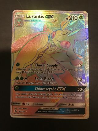 Lurantis Gx 150/149 Ultra Rare Star Full Art Pokemon Secret Holo Card Nm/exc