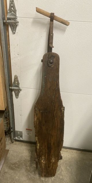 Primitive Antique Vintage Wood & Iron Child 