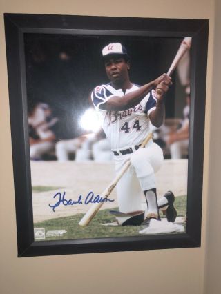 Rare Autographed Hank Aaron Atlanta Braves Signed 8x10 Photo Hof