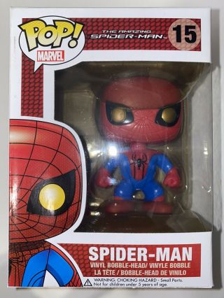 Funko Pop Marvel The Spiderman Spider - Man 15 Rare Retired
