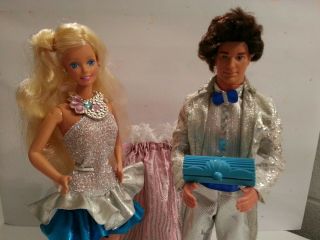 Vintage 1986 Jewel Secrets Barbie And Ken Doll Set Mattel 1737 And 1719 Minty